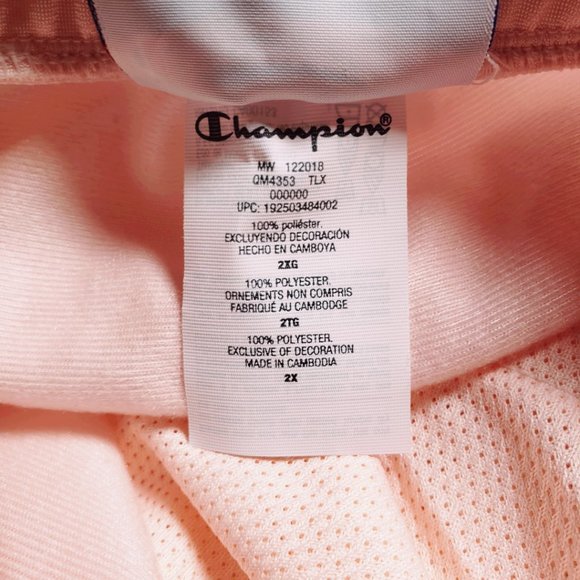 Champion Pink White Striped Retro Track Pants - Picture 8 of 8